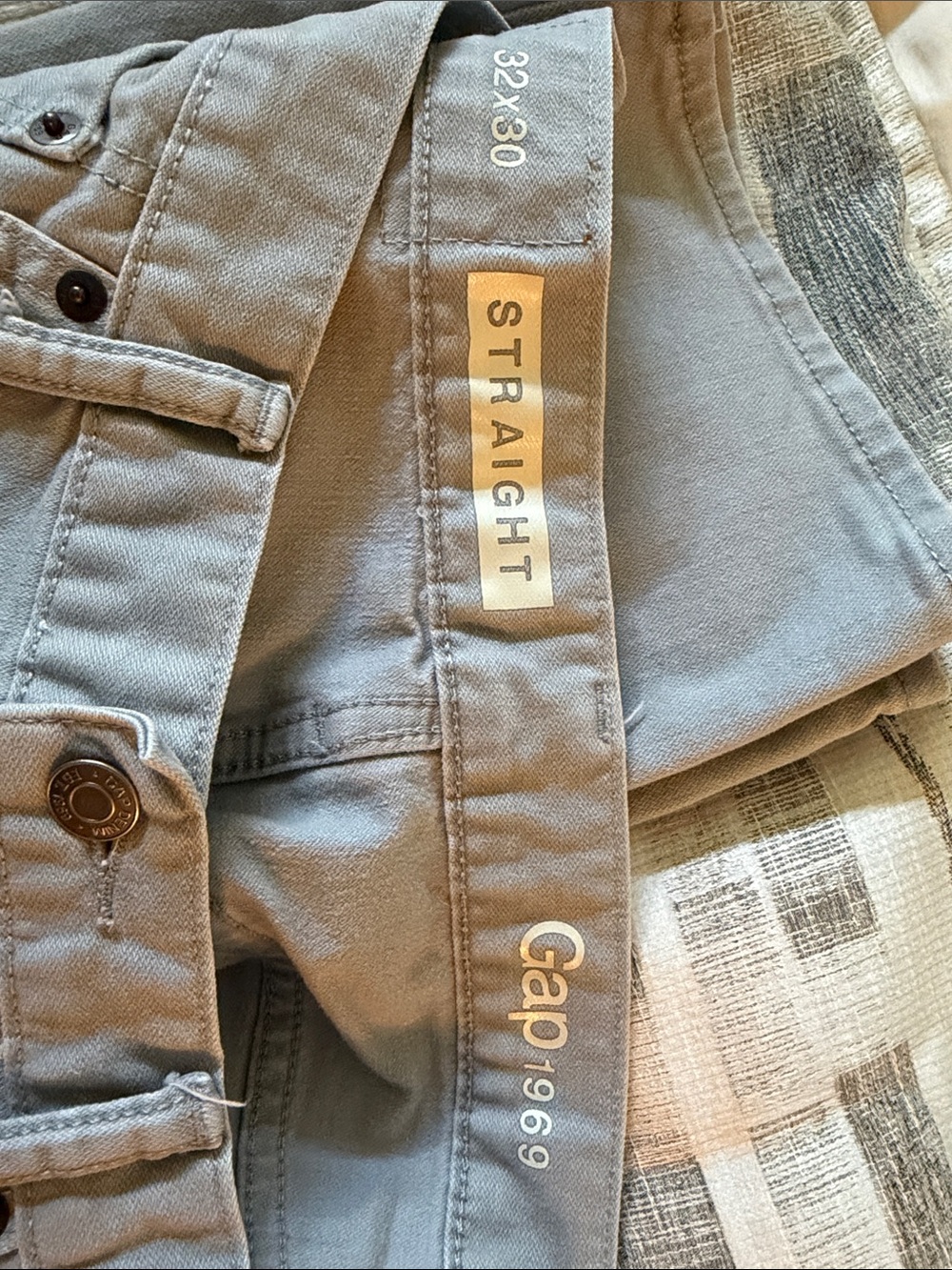GAP Straight Fit Pants in Light Gray LIKE NEW